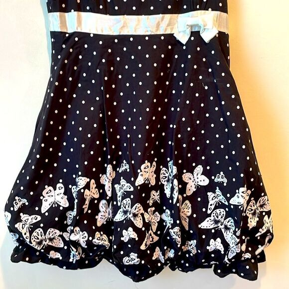 Veilond Black and White Poka Dot Dress Women's size L - Picture 2 of 6